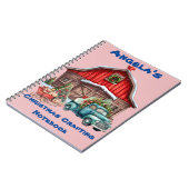 ヴィンテージパーソナライズされたレッドバーン、ピックアップトラックのクラフト ノートブック (左側)