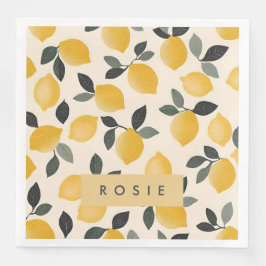 ヴィンテージパーソナライズされたレモンと緑の離れ