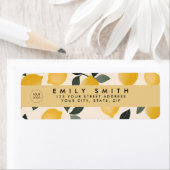 ヴィンテージパーソナライズされたレモンと緑の離れ ラベル (インサイチュ)