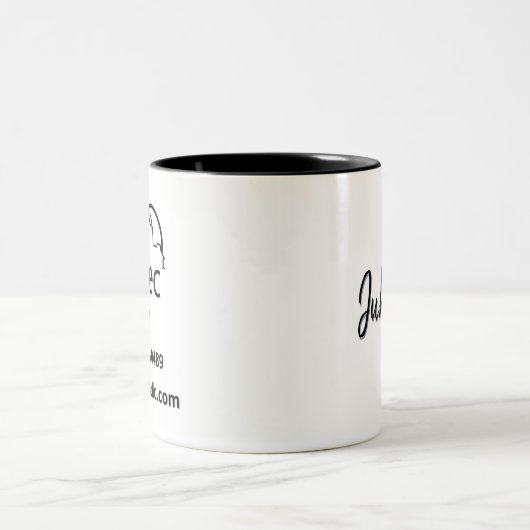 ヴィンテージパーソナライズされたロゴ11oz ツートーンマグカップ (中央)