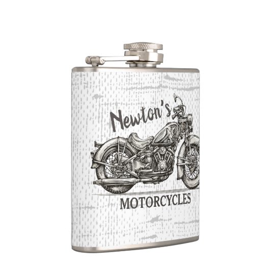 ヴィンテージパーソナライズされた名バイクもしくは自転車に乗る人庫 フラスク (右)