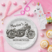ヴィンテージパーソナライズされた名バイクもしくは自転車に乗る人庫 ペーパープレート (パーティー)