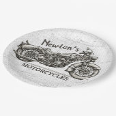 ヴィンテージパーソナライズされた名バイクもしくは自転車に乗る人庫 ペーパープレート (アングル)