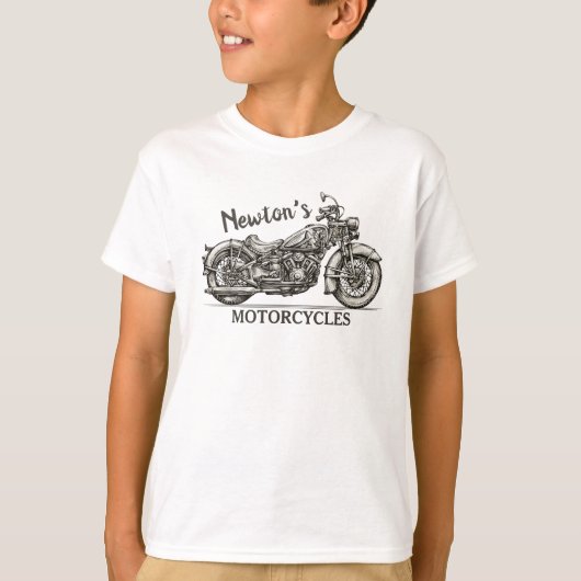 ヴィンテージパーソナライズされた名バイクもしくは自転車に乗る人庫 Tシャツ (正面)