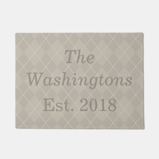 ヴィンテージパーソナライズされた名型敷物ギフト ドアマット (正面)