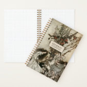 ヴィンテージパーソナライズされた妖精アートジャ点々のあるーナル ノートブック (内側)