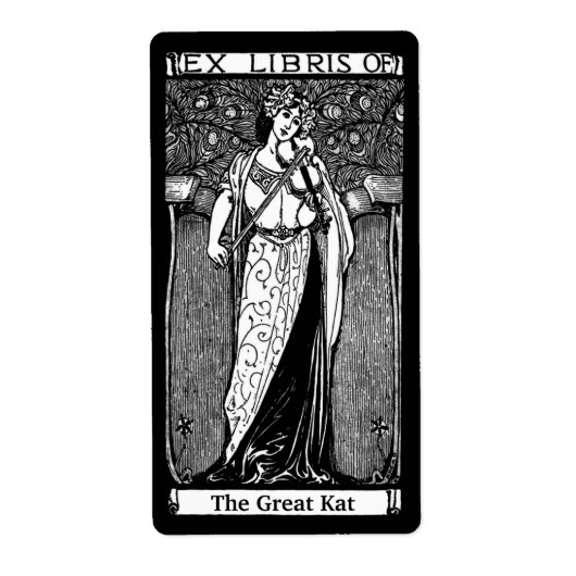 ヴィンテージパーソナライズされた婦人 ラベル (正面)