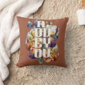 ヴィンテージパーソナライズされた愛する花バレンタイン クッション (ブランケット)