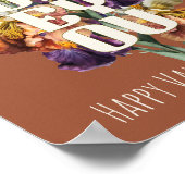 ヴィンテージパーソナライズされた愛する花バレンタイン ポスター (角)