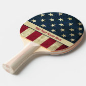 ヴィンテージパーソナライズされた愛国国旗 卓球ラケット (正面アングル)