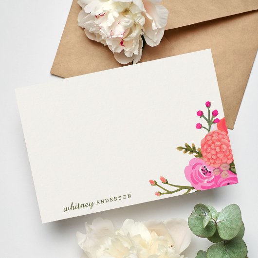 ヴィンテージパーソナライズされた文具 ノートカード