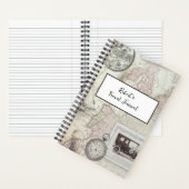 ヴィンテージパーソナライズされた旅行 ノートブック (内側)