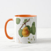 ヴィンテージパーソナライズされた植物梨の花の果実 マグカップ (左)