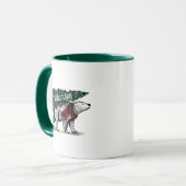 ヴィンテージパーソナライズされた極熊の木の配達 マグカップ (正面左)