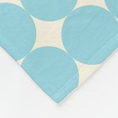 ヴィンテージパーソナライズされた水玉模様ライトブルー子供部屋 フリースブランケット (角)