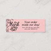 ヴィンテージパーソナライズされた注文サンキューカード スキニー名刺 (正面)