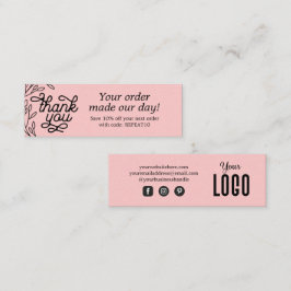 ヴィンテージパーソナライズされた注文サンキューカード スキニー名刺