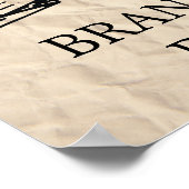 ヴィンテージパーソナライズされた海賊船誕生日歓迎 ポスター (角)