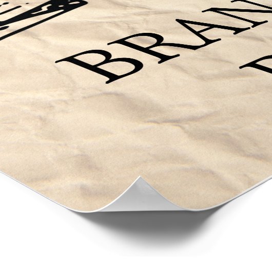 ヴィンテージパーソナライズされた海賊船誕生日歓迎 ポスター (角)