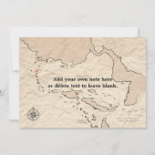 ヴィンテージパーソナライズされた海賊船誕生日 招待状 (裏面)