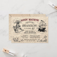 ヴィンテージパーソナライズされた海賊船誕生日