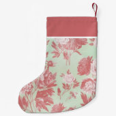 ヴィンテージパーソナライズされた牡丹 スモールクリスマスストッキング (裏面)