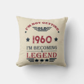 ヴィンテージパーソナライズされた生誕赤い青 クッション (正面)