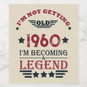 ヴィンテージパーソナライズされた生誕赤い青 ワインラベル