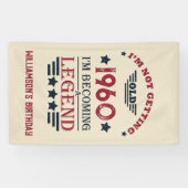 ヴィンテージパーソナライズされた生誕赤い青 横断幕 (横)