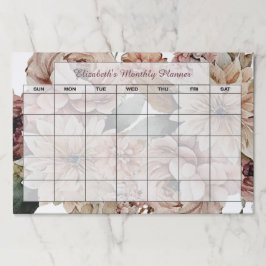 ヴィンテージパーソナライズされた空白のプランナー ペーパーパッド