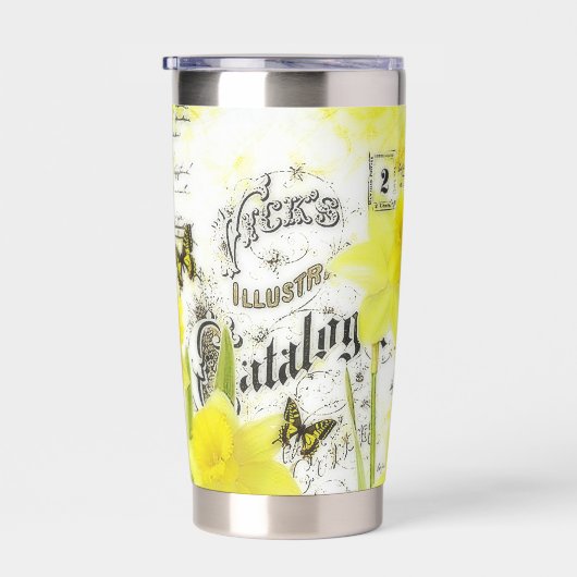 ヴィンテージパーソナライズされた粉 保温保冷タンブラー (右面)