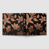 ヴィンテージパーソナライズされた結婚のフラ実在イル ゲストブック (全面)