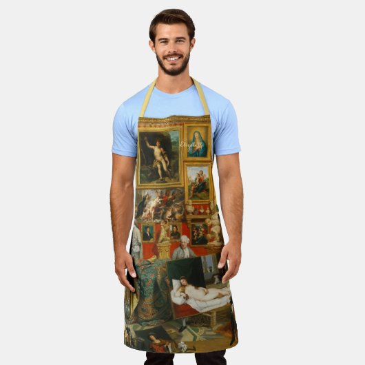 ヴィンテージパーソナライズされた美術画家絵画工芸 エプロン (着用した状態)