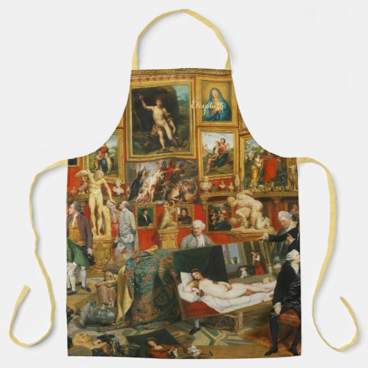 ヴィンテージパーソナライズされた美術画家絵画工芸 エプロン (正面)