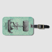 ヴィンテージパーソナライズされた船 ラゲッジタグ (正面横)