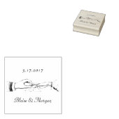 ヴィンテージパーソナライズされた花嫁ゴム印 ラバースタンプ (押印)