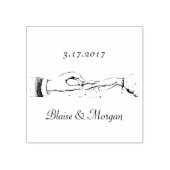 ヴィンテージパーソナライズされた花嫁ゴム印 ラバースタンプ (インプリント)