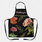 ヴィンテージパーソナライズされた花 エプロン (正面)