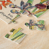 ヴィンテージパーソナライズされた花 ジグソーパズル (側面)