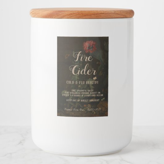 ヴィンテージパーソナライズされた薬用の瓶ギフト フードラベル (正面)