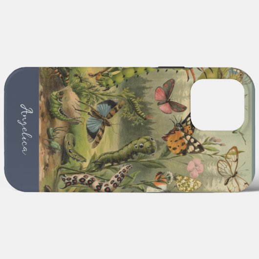 ヴィンテージパーソナライズされた虫の美しい生き物 Case-Mate iPhoneケース (裏面 (横))