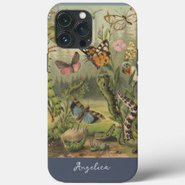 ヴィンテージパーソナライズされた虫の美しい生き物 iPhone 13 PRO MAXケース