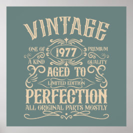 ヴィンテージパーソナライズされた誕生日ウイスキーのラベルのテーマ ポスター