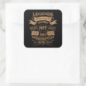 ヴィンテージパーソナライズされた誕生日ウイスキーをテーマにした スクエアシール (バッグ)