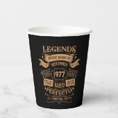 ヴィンテージパーソナライズされた誕生日ウイスキーをテーマにした 紙コップ (裏面)