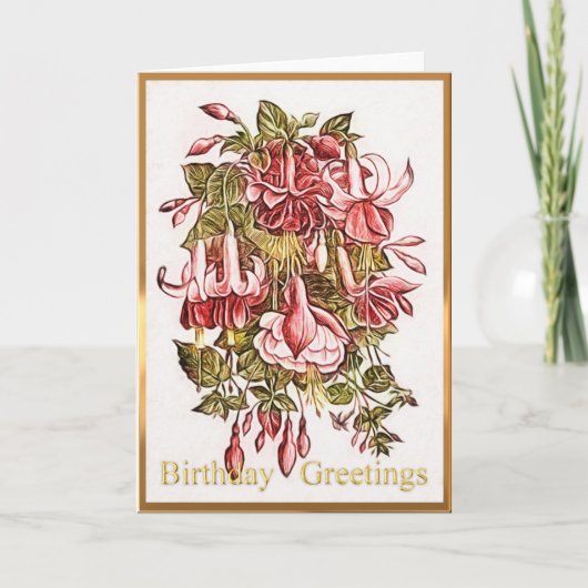 ヴィンテージパーソナライズされた誕生日カード カード (正面)