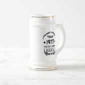 ヴィンテージパーソナライズされた誕生日プレゼント白 ビールジョッキ (正面右)