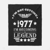 ヴィンテージパーソナライズされた誕生日プレゼント白 フリースブランケット (正面)