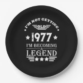 ヴィンテージパーソナライズされた誕生日プレゼント白 ペーパープレート (正面)