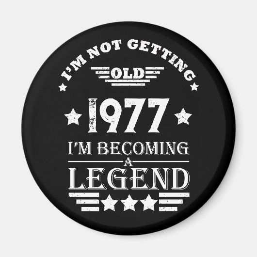 ヴィンテージパーソナライズされた誕生日プレゼント白 マグネット (正面)